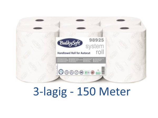 Handtuchrolle BulkySoft 98925 membrane light 3-lagig 150 m, Pack à 6 Rollen