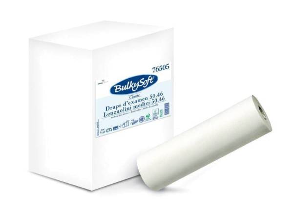 BulkySoft ® Classic 46m Ärzterollen 2-lagig 50cm breit weiss