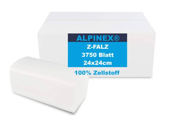 Faltpapier AlpineX® Premium Z-Falz 2-lagig 24x24cm