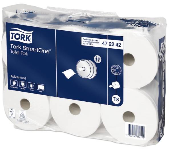 TORK 472242 SmartOne® Toilettenpapierrolle Weiß -System T8