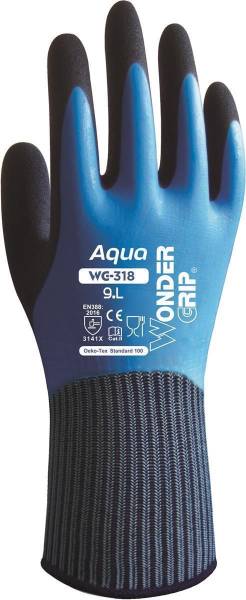 WonderGrip 318 Aqua blau - 1 Paar