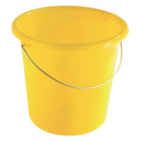 Haushalteimer 10 Liter in Gelb mit Stahlbügel